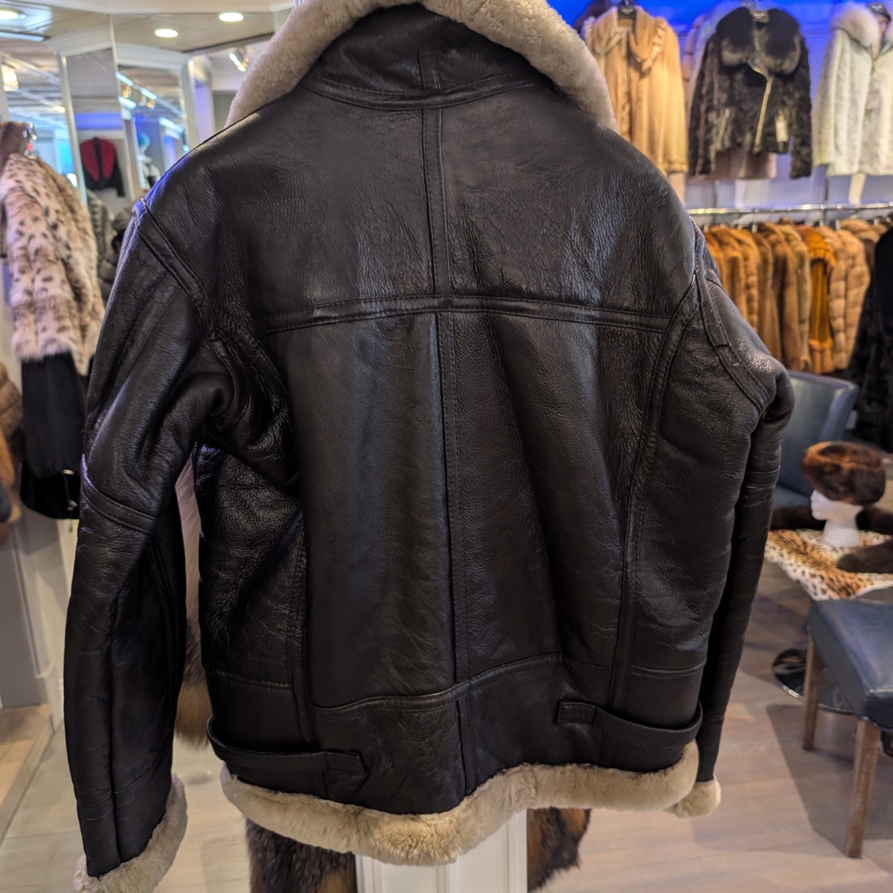 Brown Real Shearling Leather Jacket - image 2